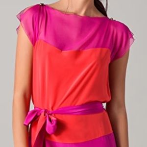 New! Tribune Standard Maxi Silk Colorblock Dress S